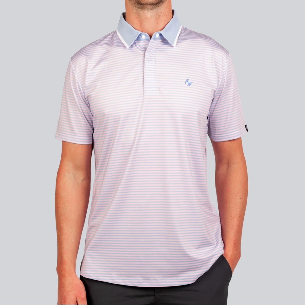 Full Wedge Pink Horizon Golf Polo - Men’s Large - Never Worn